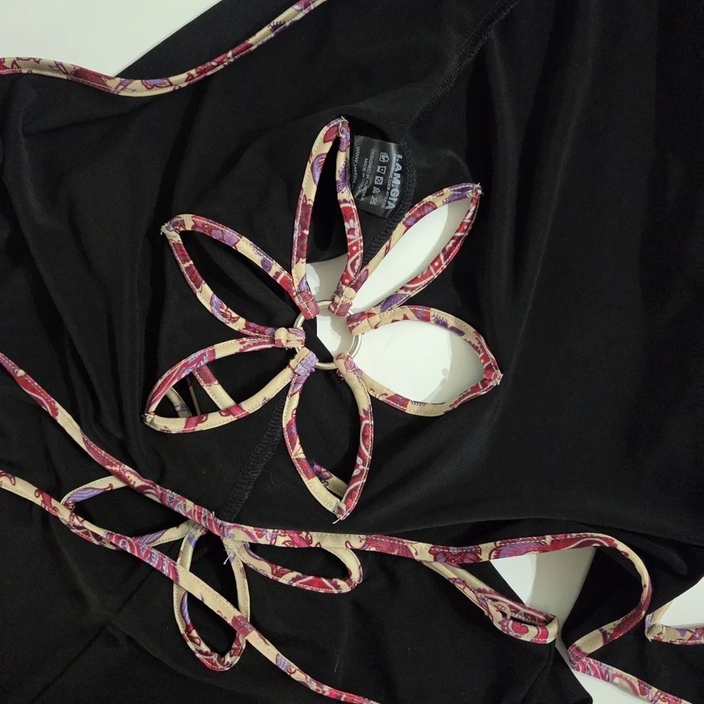I AM GIA Renalee Set Black Floral Size Medium Authentic - Picture 6 of 16